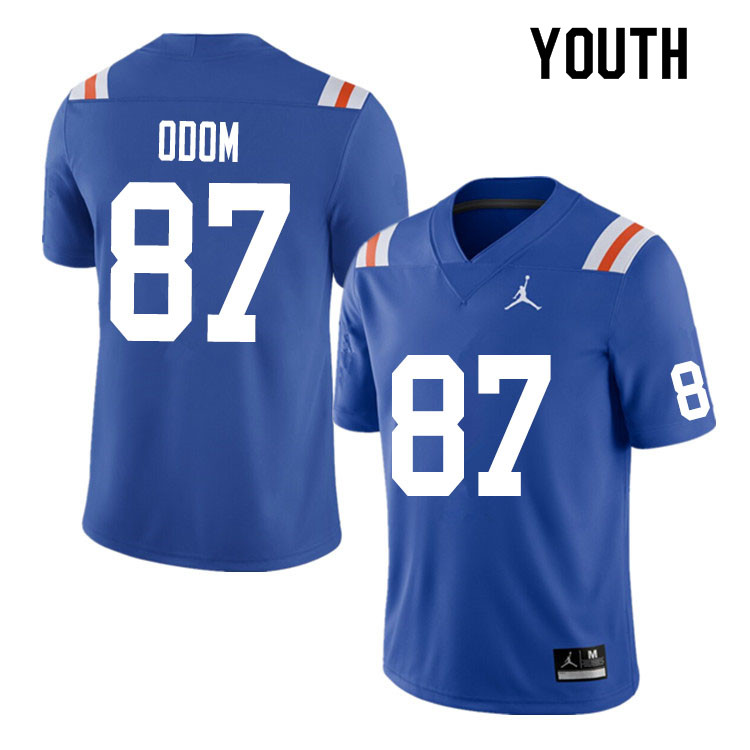 Youth #87 Jonathan Odom Florida Gators College Football Jerseys Sale-Throwback